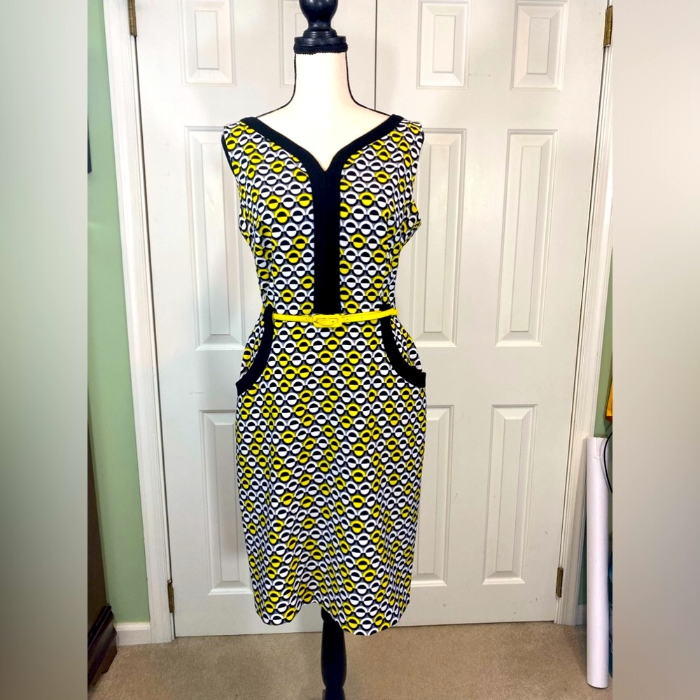 💥HP💥 Mad Men midcentury modern design by London Times with pockets & belt! 8